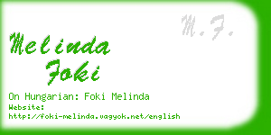 melinda foki business card